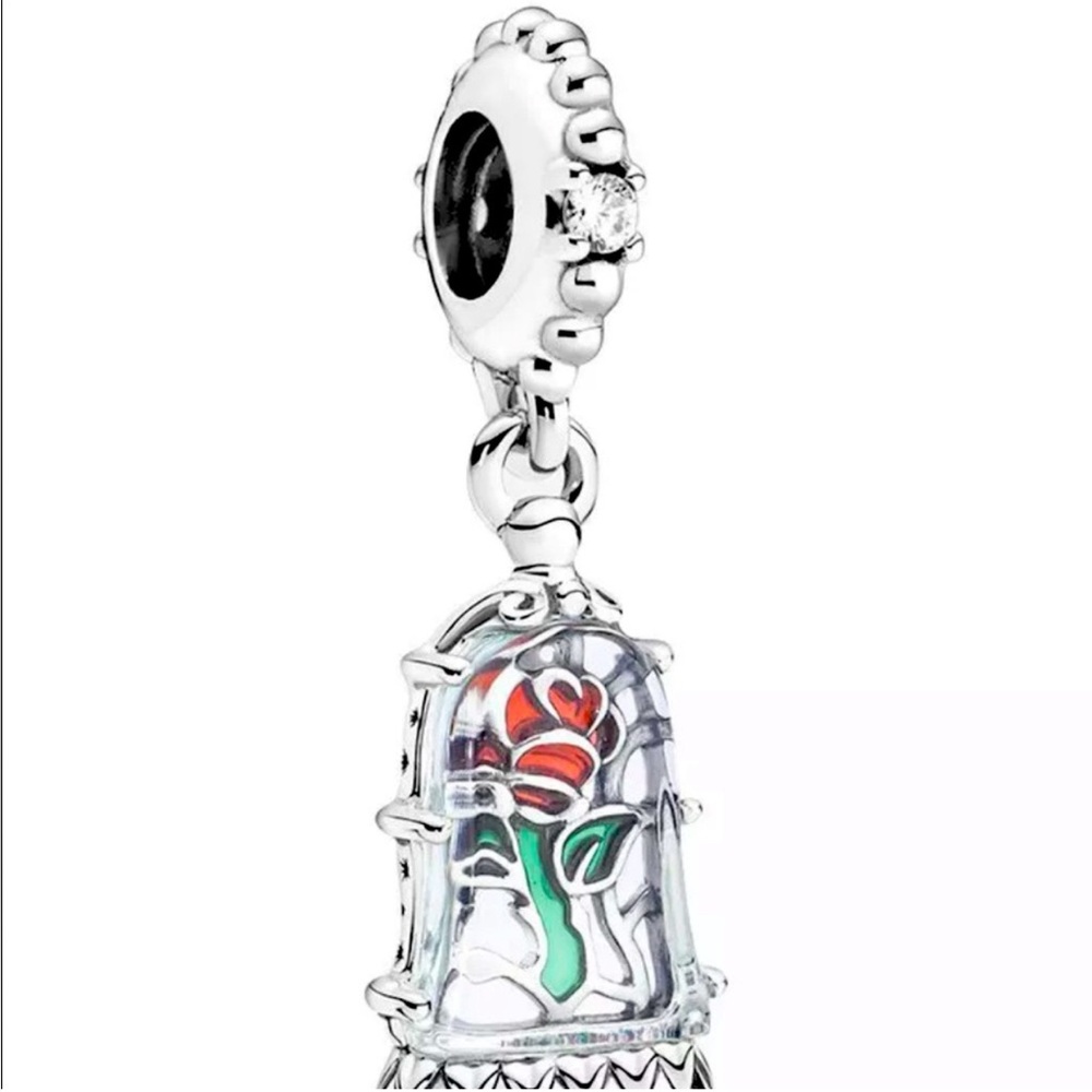 Beauty & the Beast S925 Rose Charm Pendant